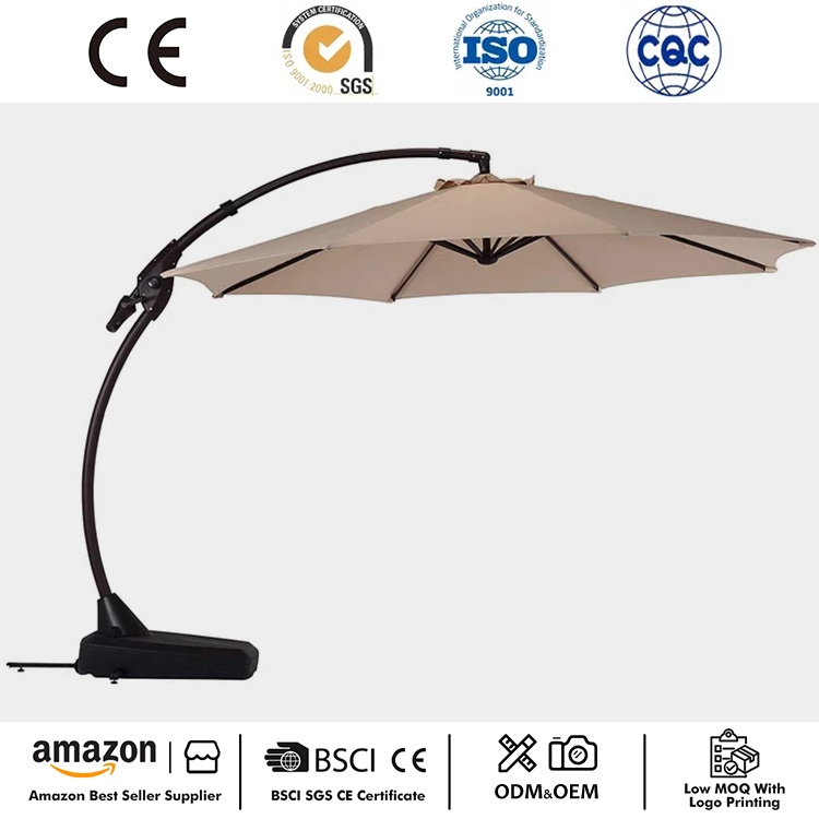 12 FT Curvy Parasol Patio na wsporniku z podstawą