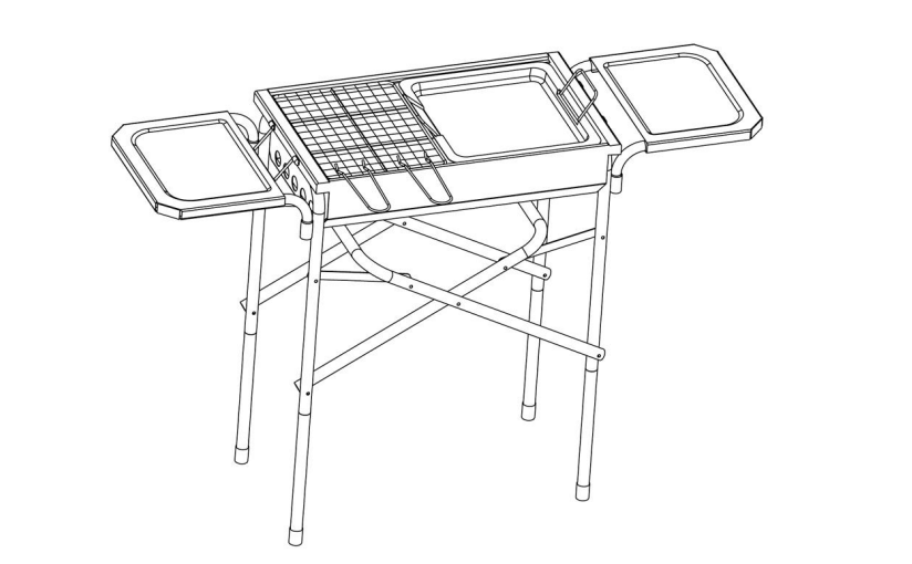 BBQ Camping Przenośny grill na węgiel drzewny Instrukcje montażu