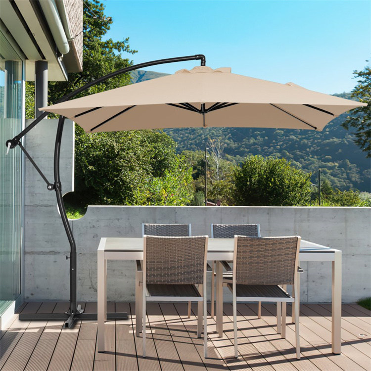 9 x 9 stóp wiszący parasol wspornikowy na patio