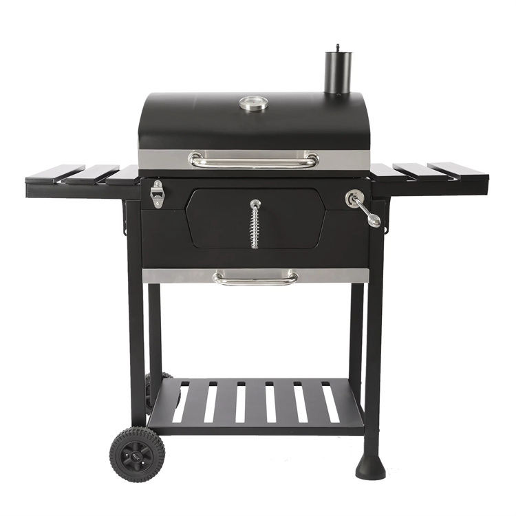 Modny 23-calowy grill węglowy w beczce