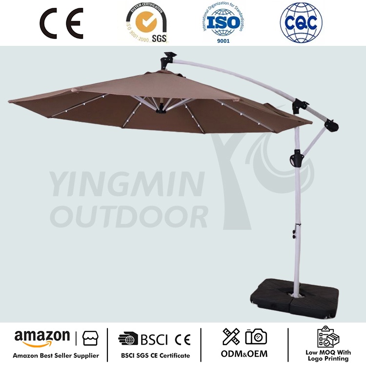 Najnowszy parasol słoneczny LED 10FT Patio wspornikowy