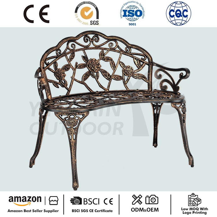 Outdoor Garden Metal Cast Aluminium Bench