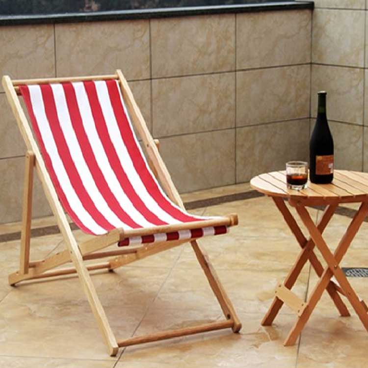 Drewniane składane krzesło plażowe