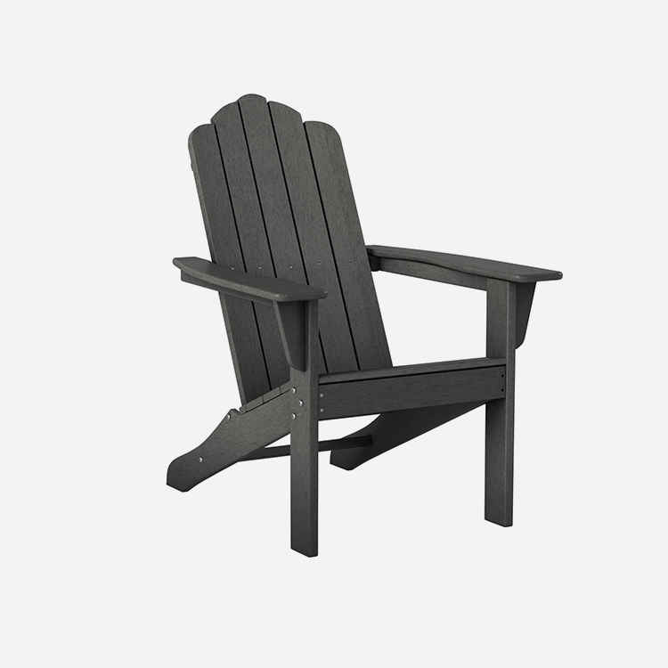 Krzesło ogrodowe Adirondack w szarym kolorze Poly Patio